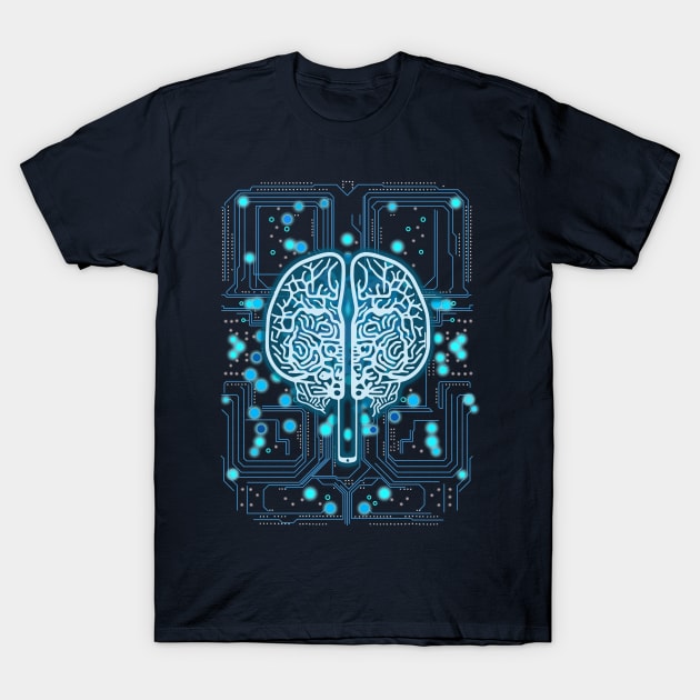 Artificial intelligence brain T-Shirt by AO01